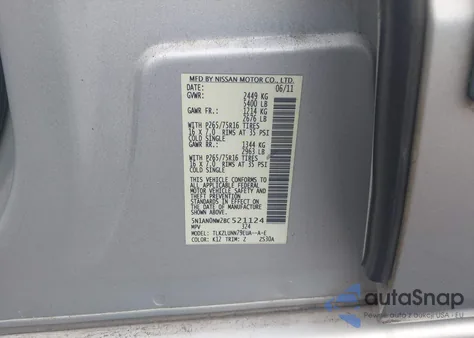 2011 Nissan Xterra Pro-4X from USA, damaged, VIN 5N1AN0NW2BC521124